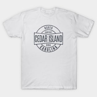 Cedar Island, NC Summertime Vacationing Vintage Badge T-Shirt